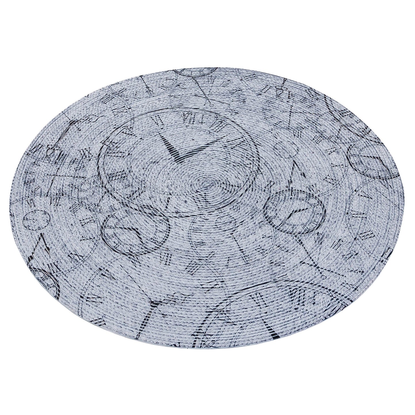 Clockwork Gray Jute Rug: Washable Bohemian Style, Indoor/Outdoor