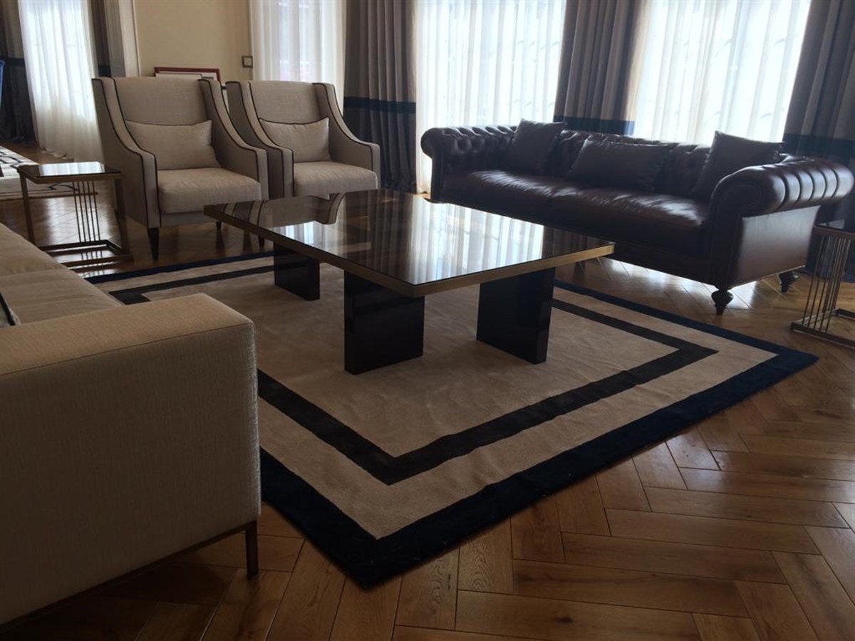 Custom Hand-Tufted Viscose Rug: Contemporary Designer Rug