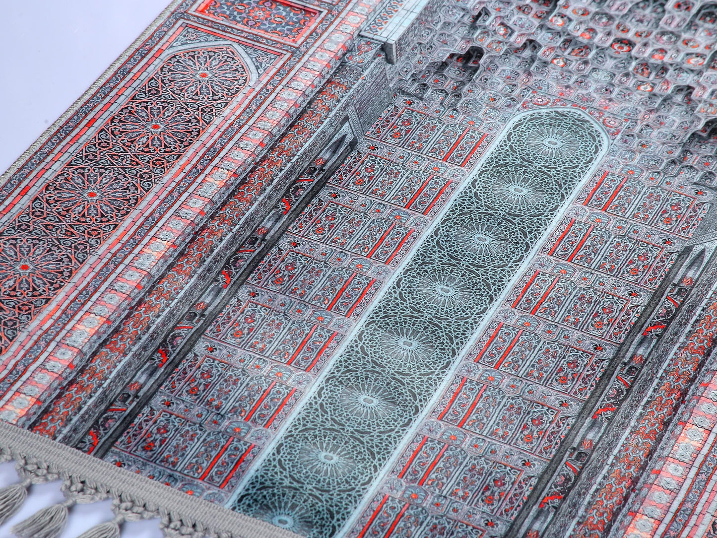 Turkish Prayer Rug, Ottoman Design, Soft Muslim Prayer Mat