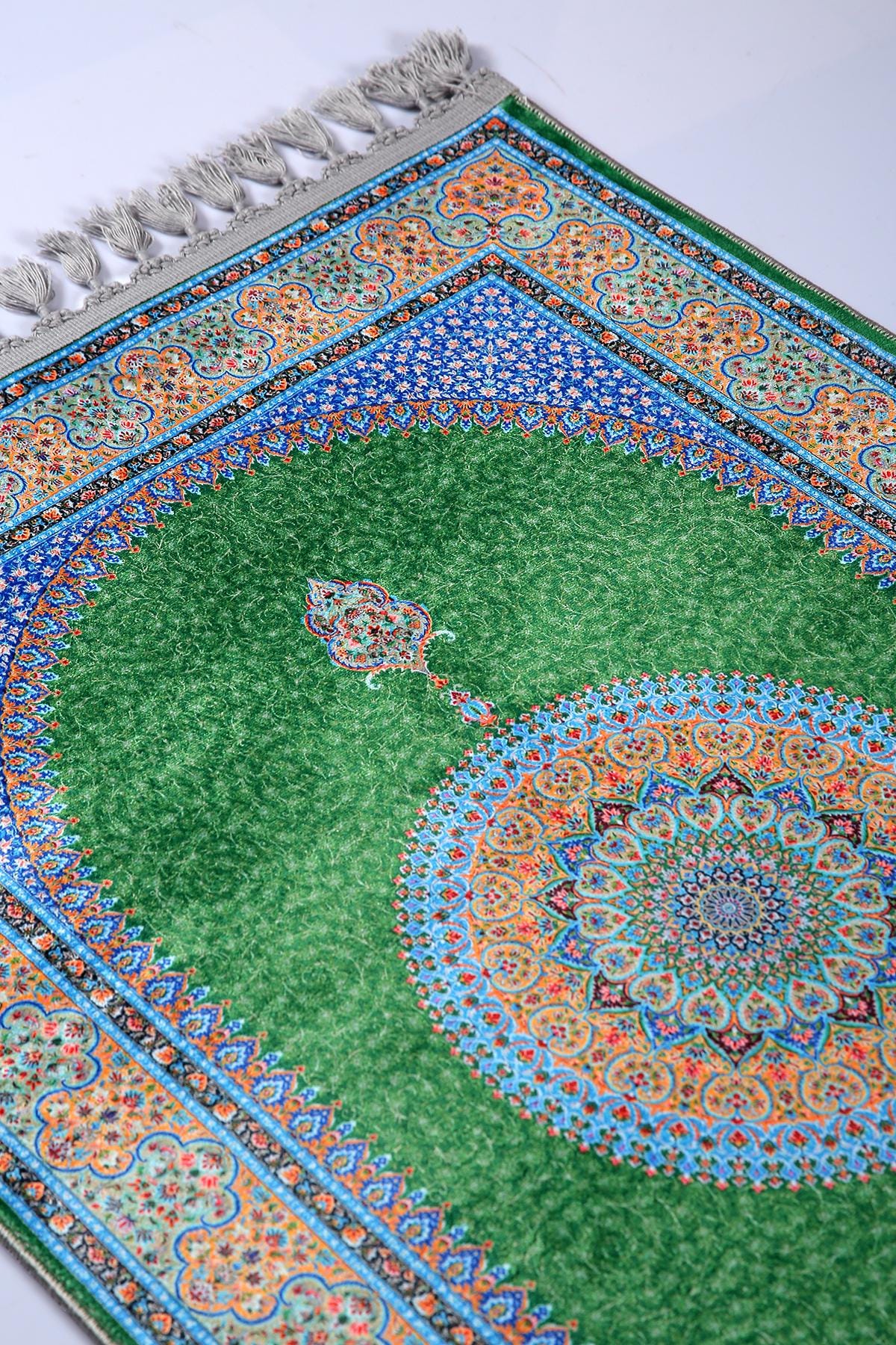 Turkish Prayer Rug, Ottoman Design, Soft Muslim Prayer Mat