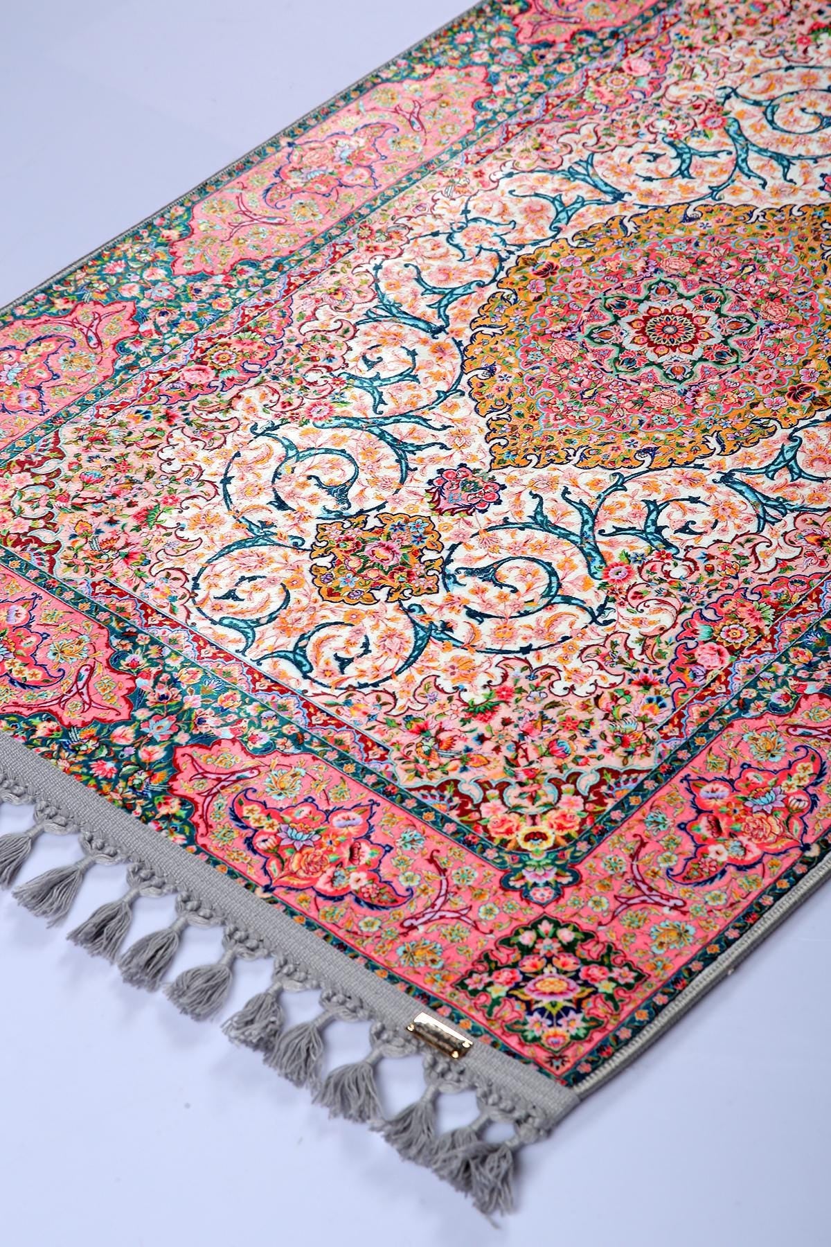 Turkish Prayer Rug, Ottoman Design, Soft Muslim Prayer Mat