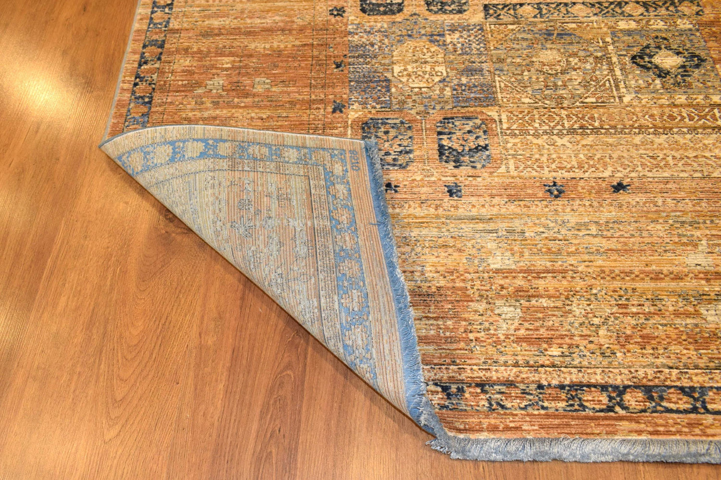 7x10 ft, Brown Classic Mamluk Rug made with viscose yarn