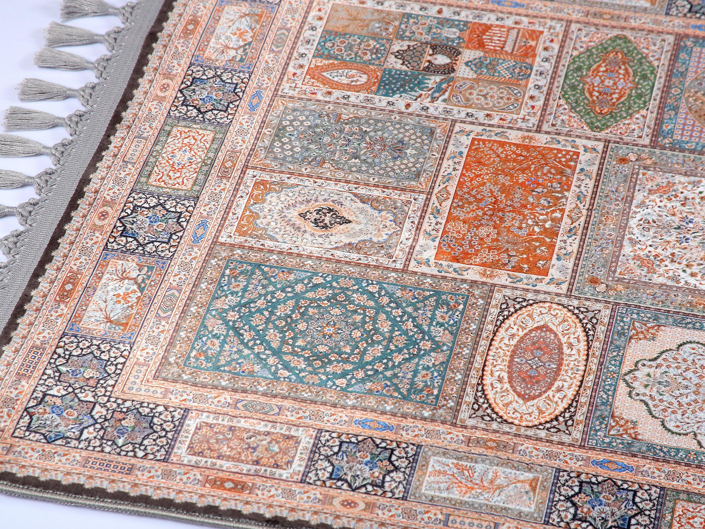 Turkish Prayer Rug, Soft Muslim Prayer Mat, Ottoman Design