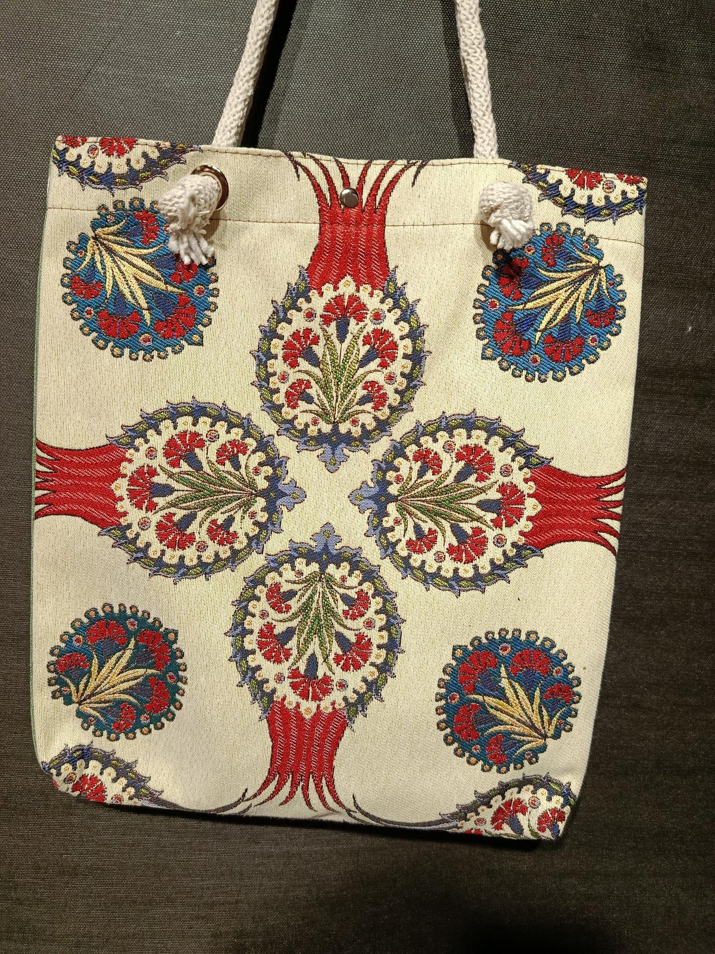 Handmade Floral Cotton Shoulder Bag (35cmx45cm)