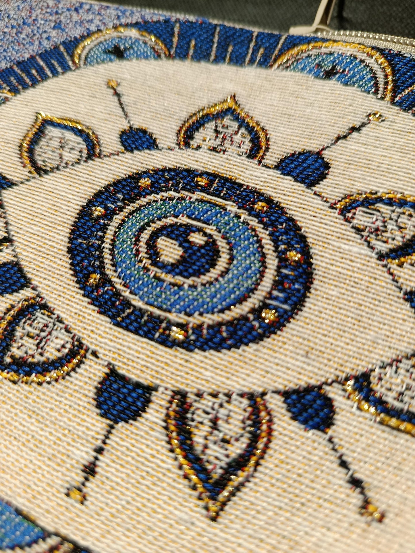 Handmade Evil Eye Purse: Organic Cotton Blend, Daily Use Bag (15cmx20cm)