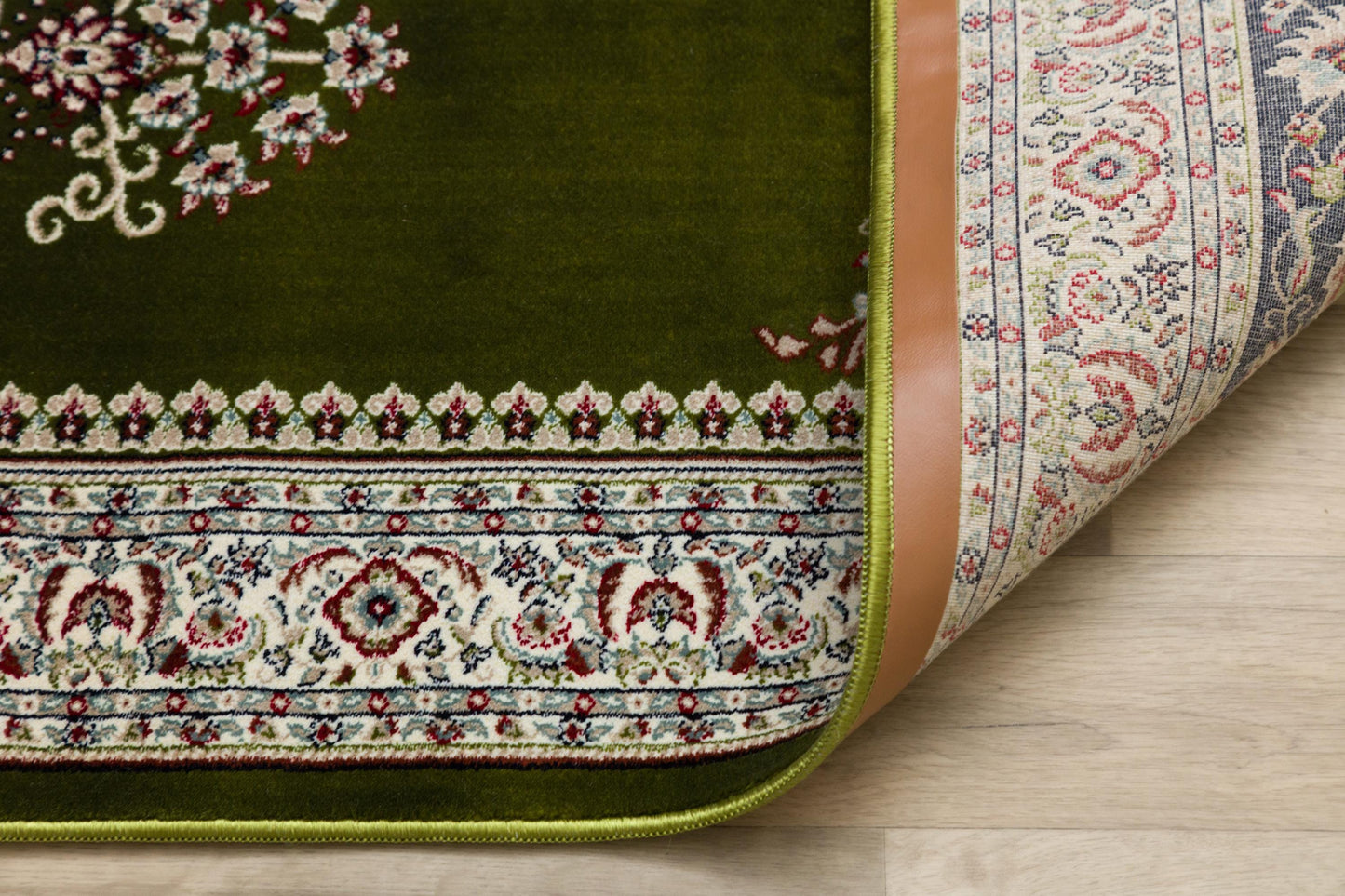 Turkish Prayer Rug: Green Ottoman Design Seccade (70x125 cm)