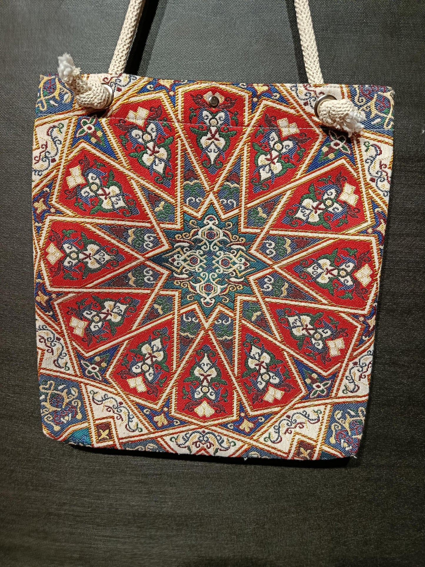 Handmade Shoulder Bag: Geometric Print Tote (35cmx45cm)