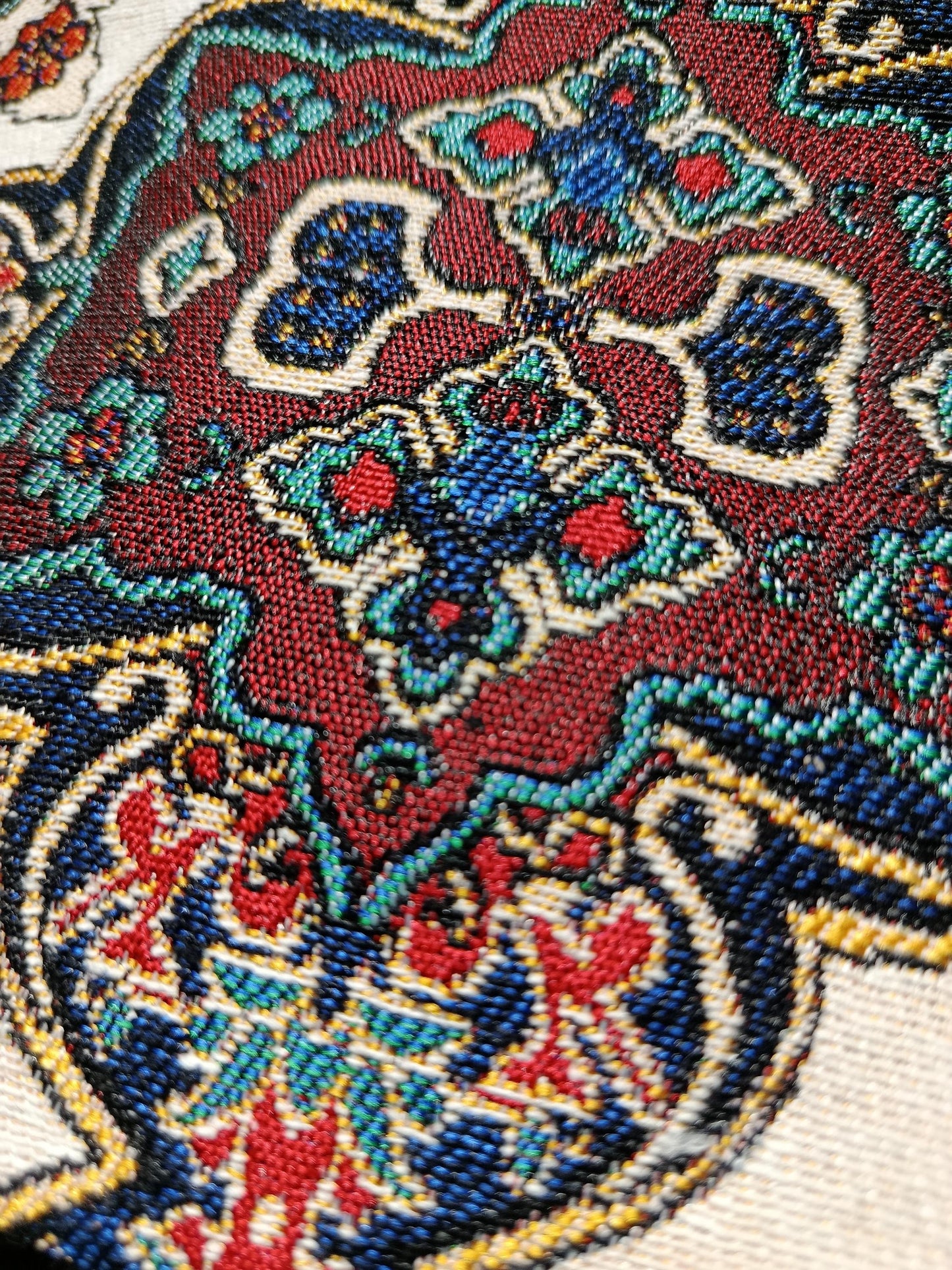 Oriental Pattern Clutch – Turkish Gobelin Tapestry Purse, Vintage-Inspired Zip Pouch Bag