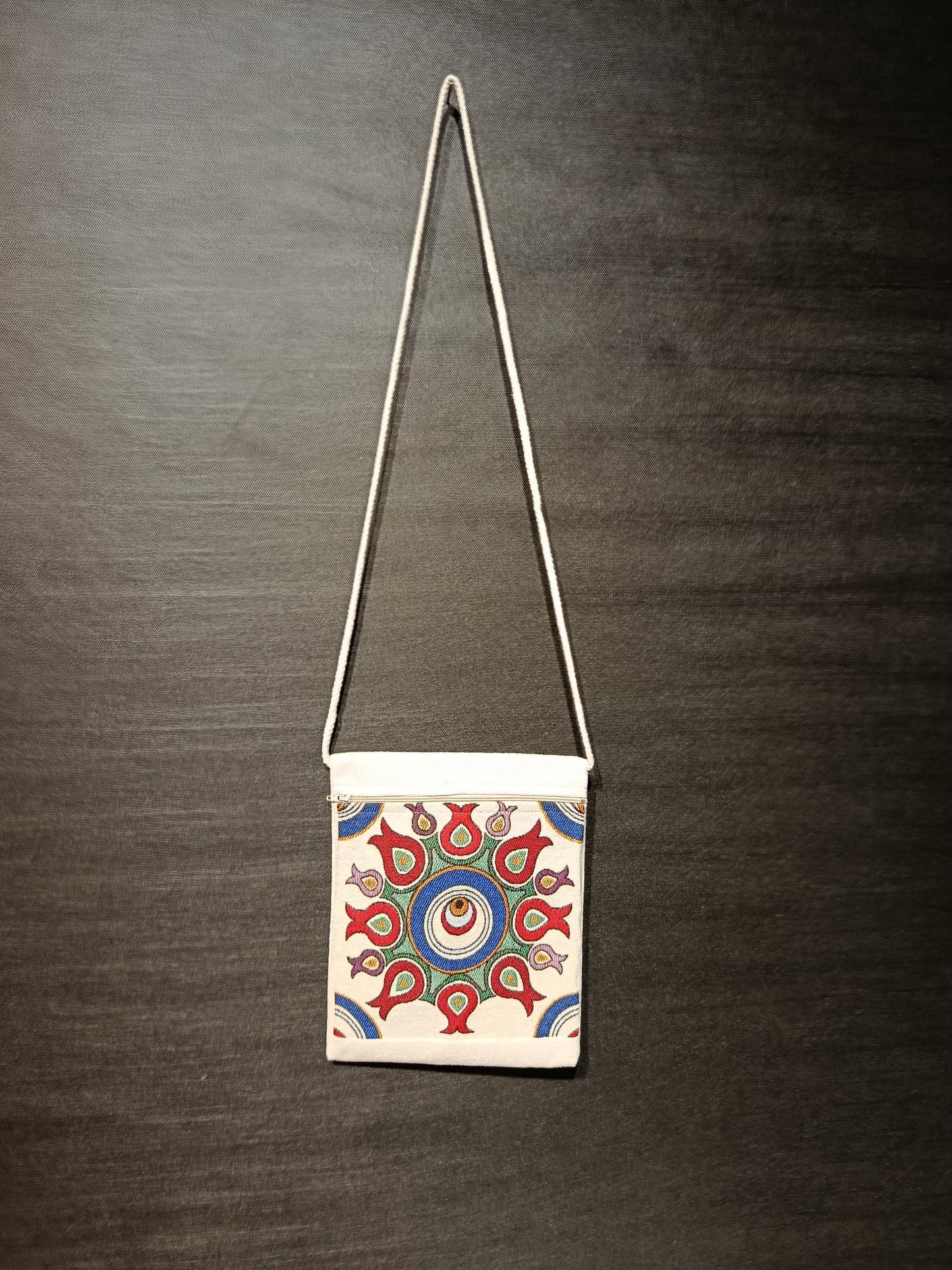 Turkish Tulip Crossbody Bag: Anatolian Canvas Shoulder Purse
