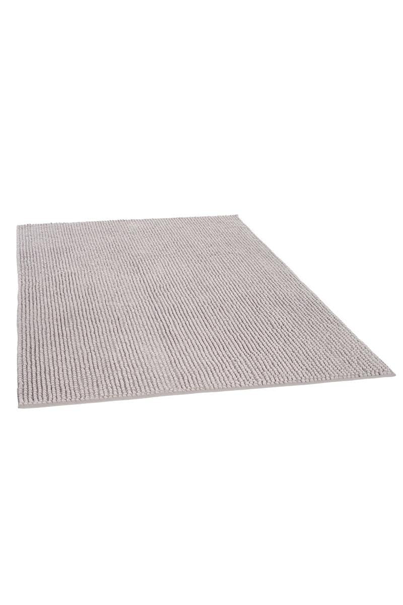 Contemporary Silver Textured Chenille Area Rug – Soft Bubble Loop Design Carpet