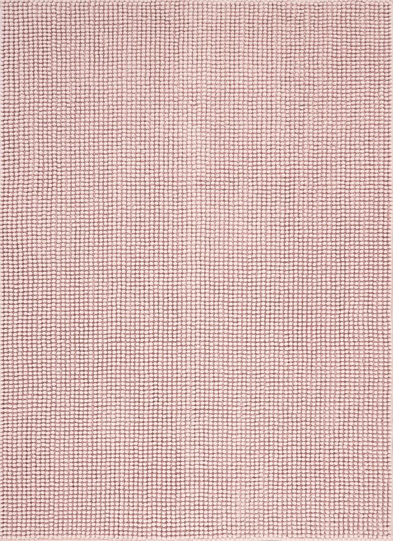 Contemporary Pink Textured Chenille Area Rug – Soft Bubble Loop Design Carpet