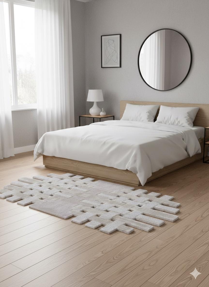 Hand Tufted Viscose Rug: Custom Designer Gray Rug