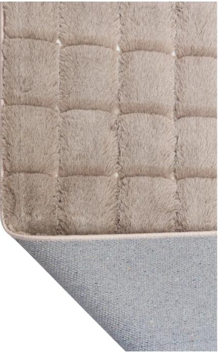 Artificial Rabbit Fur Rug: Soft Brown Plush Carpet