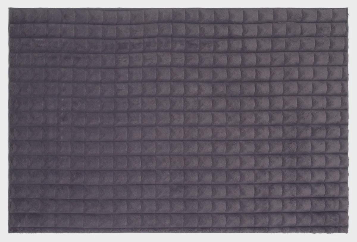 Gray Soft Fur Rug: Soft Washable Plush Carpet
