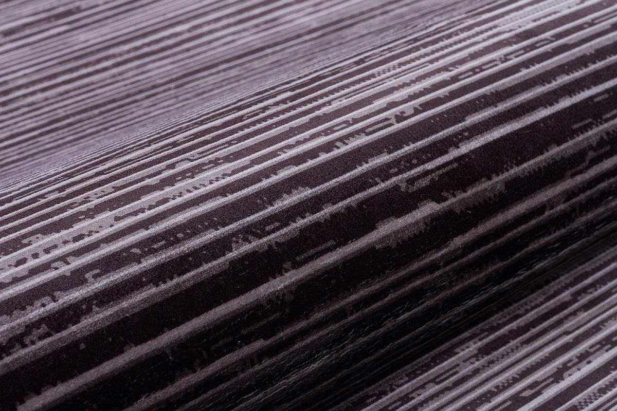 Plain Brown Ribbed Area Rug –Low Pile Carpet (Boho Living Room)