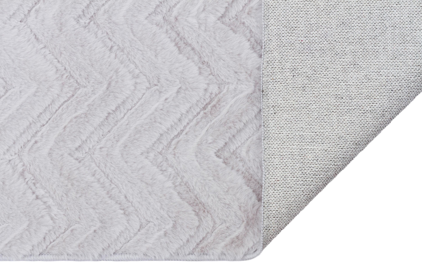 Silver Soft Fur Rug: Soft Washable Plush Carpet