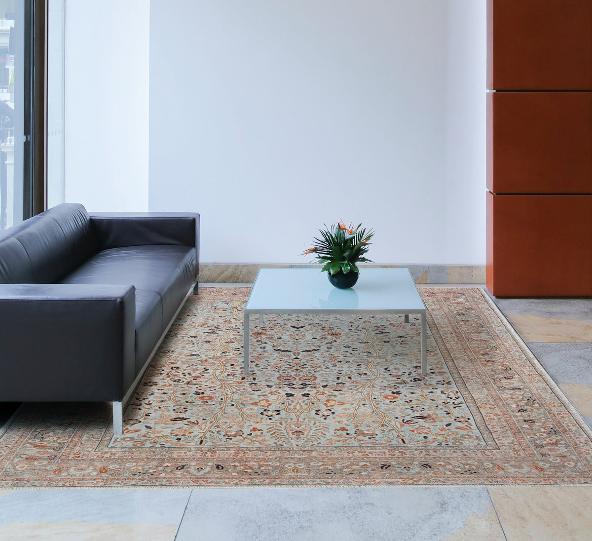 Eskitme Görünümlü Kilim