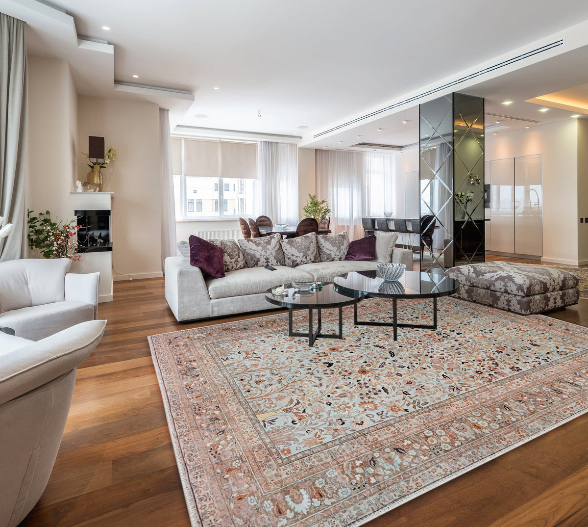Eskitme Görünümlü Kilim