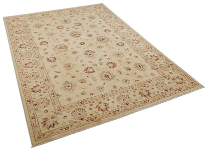Vintage Turkish Wool Rug: Handmade Oriental Design (5.61 ft x 7.87 ft)