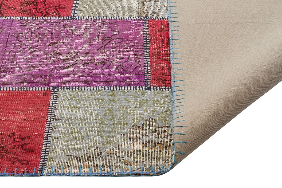 Handmade Turkish Patchwork Rug 6'x10' - Bohemian Wool Area Rug