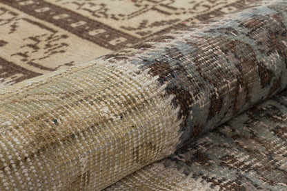Handmade Wool Patchwork Turkish Rug: 10'x12' Bohemian Area Rug
