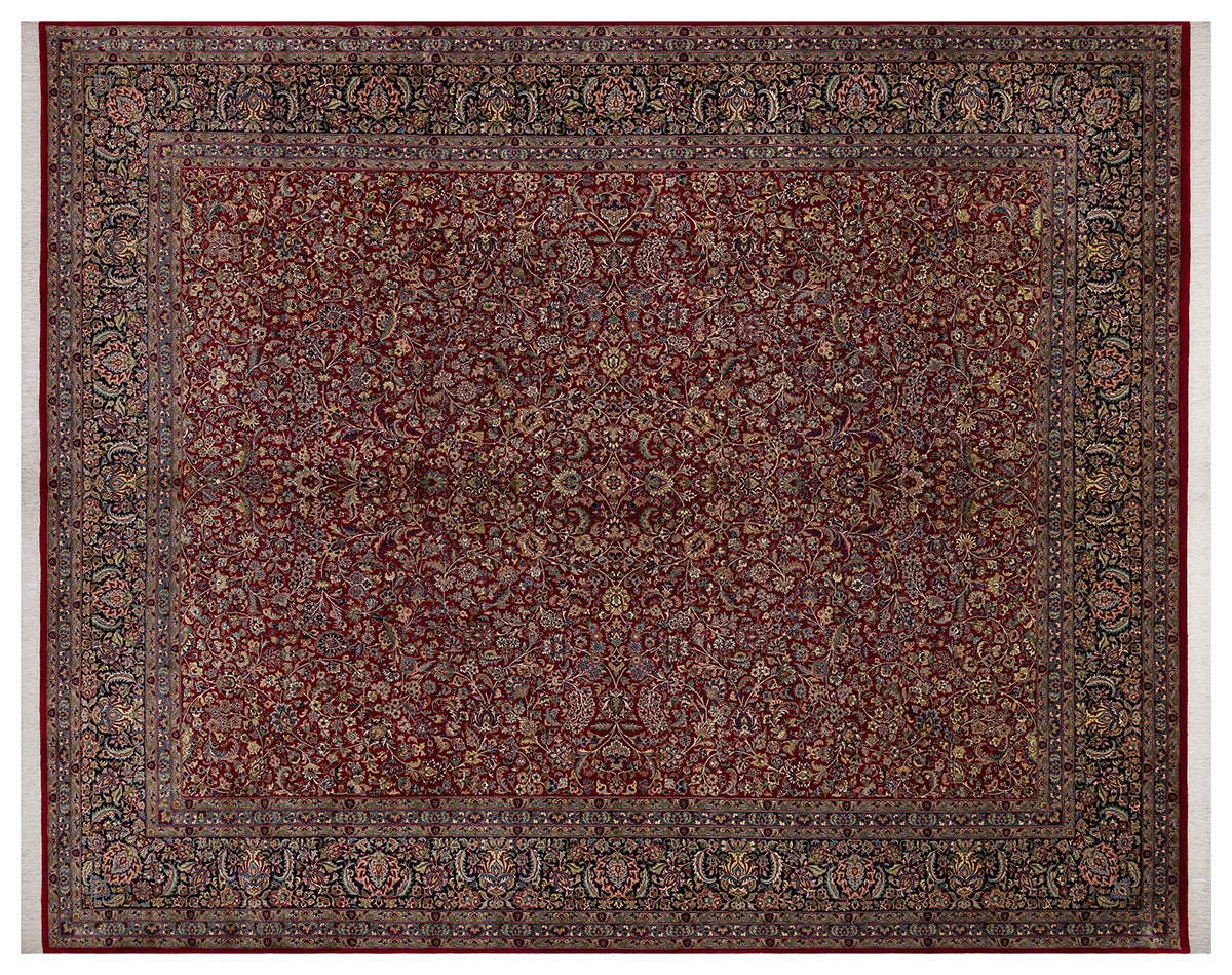Vintage Turkish Wool Rug (8.20 ft x 10.17 ft): Handmade Persian Design