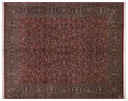 Vintage Turkish Wool Rug (8.20 ft x 10.17 ft): Handmade Persian Design