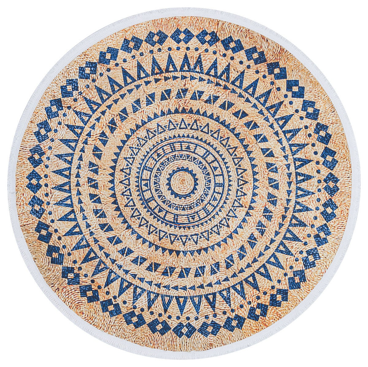 Oushak Style Circle Rug: Modern Bohemian Turkish Rug