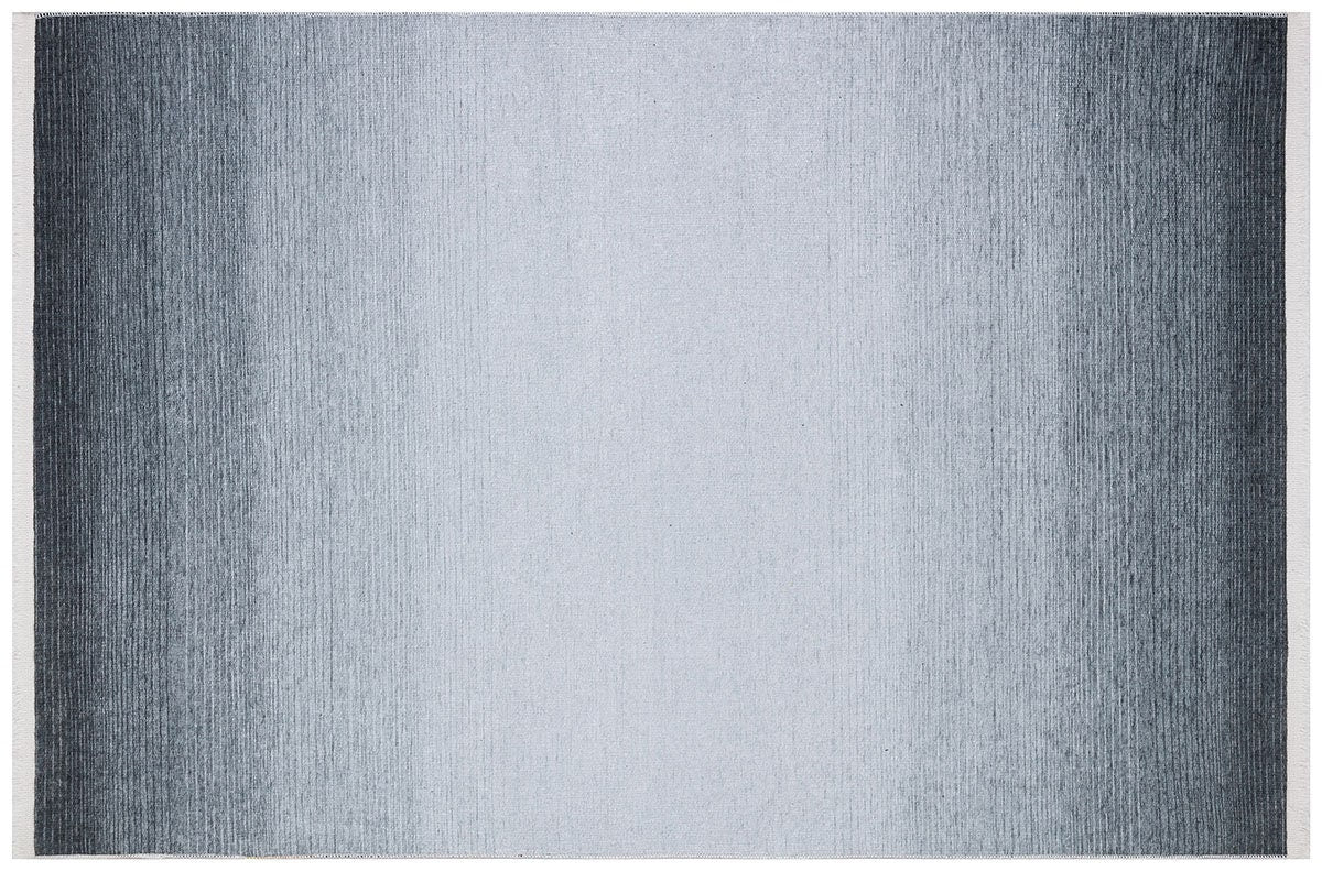 Washable Grey Ombre Area Rug, Modern Minimalist Living Room Carpet