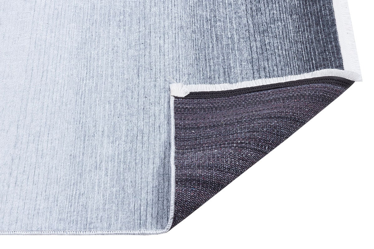 Washable Grey Ombre Area Rug, Modern Minimalist Living Room Carpet