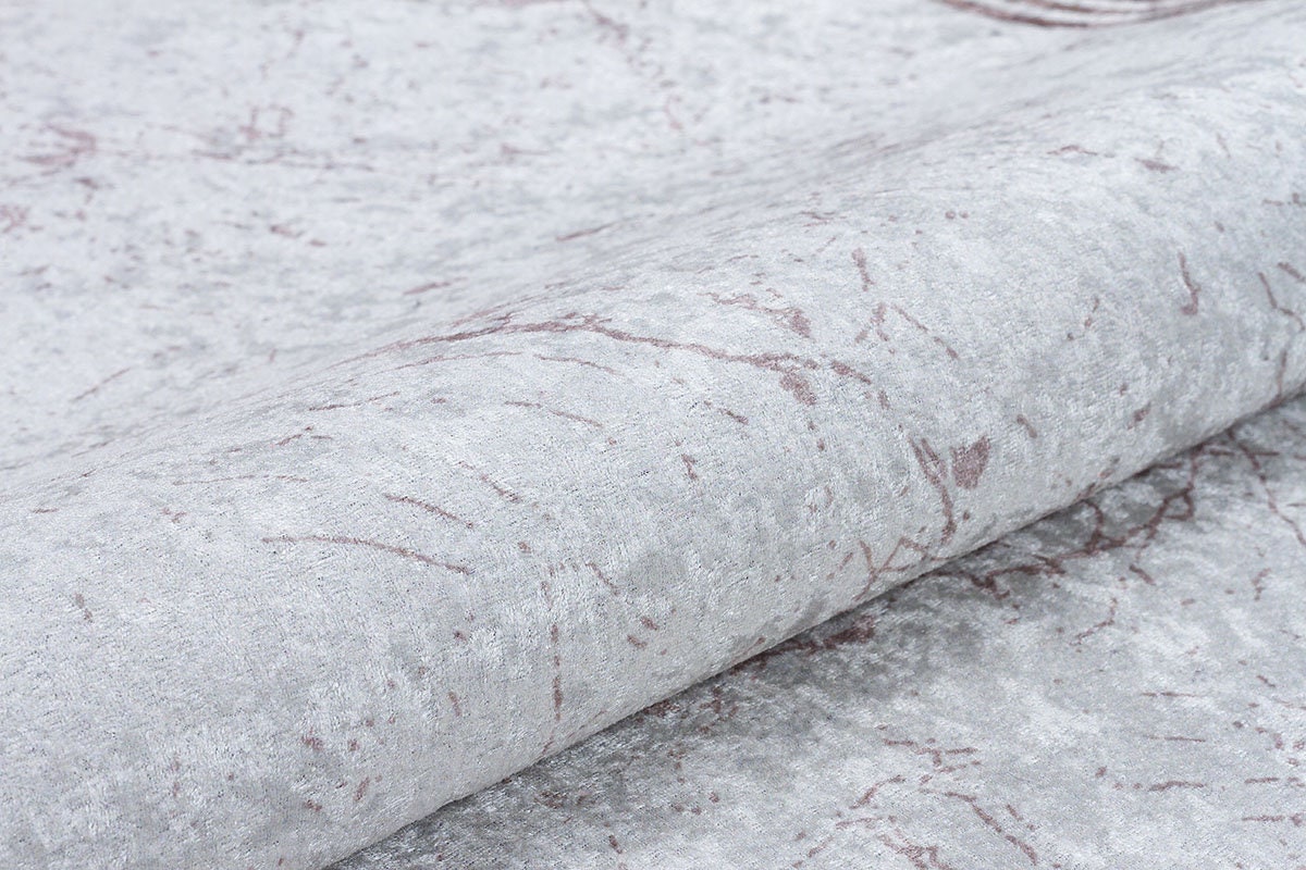 Cream Marble Texture Area Rug, Modern Minimalist Border Carpet, Machine Washable Home Decor