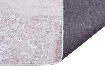 Distressed Vintage Turkish Style Area Rug – Machine Washable Cream Beige Carpet