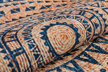 Oushak Style Circle Rug: Modern Bohemian Turkish Rug