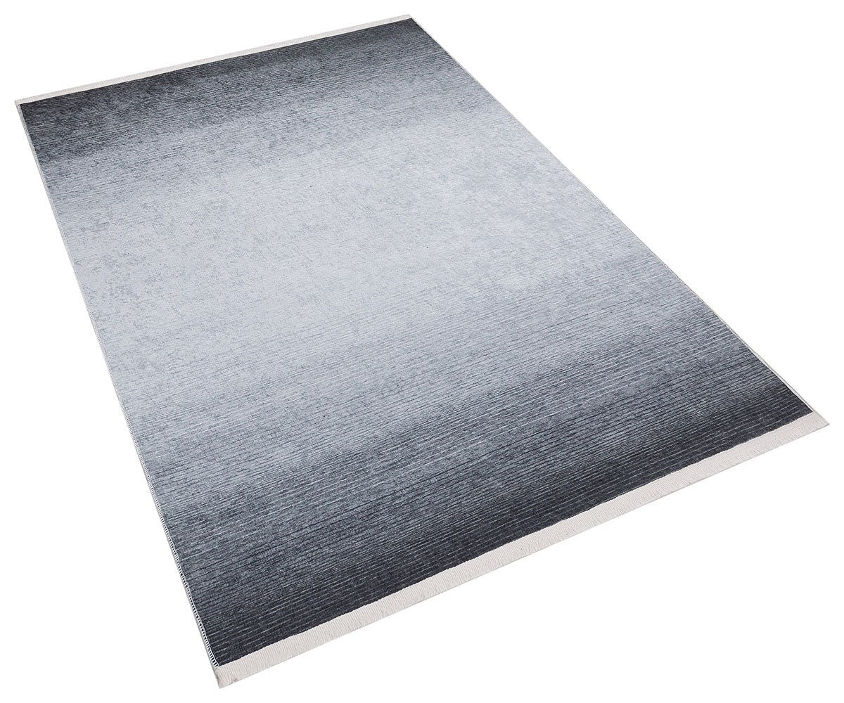 Washable Grey Ombre Area Rug, Modern Minimalist Living Room Carpet