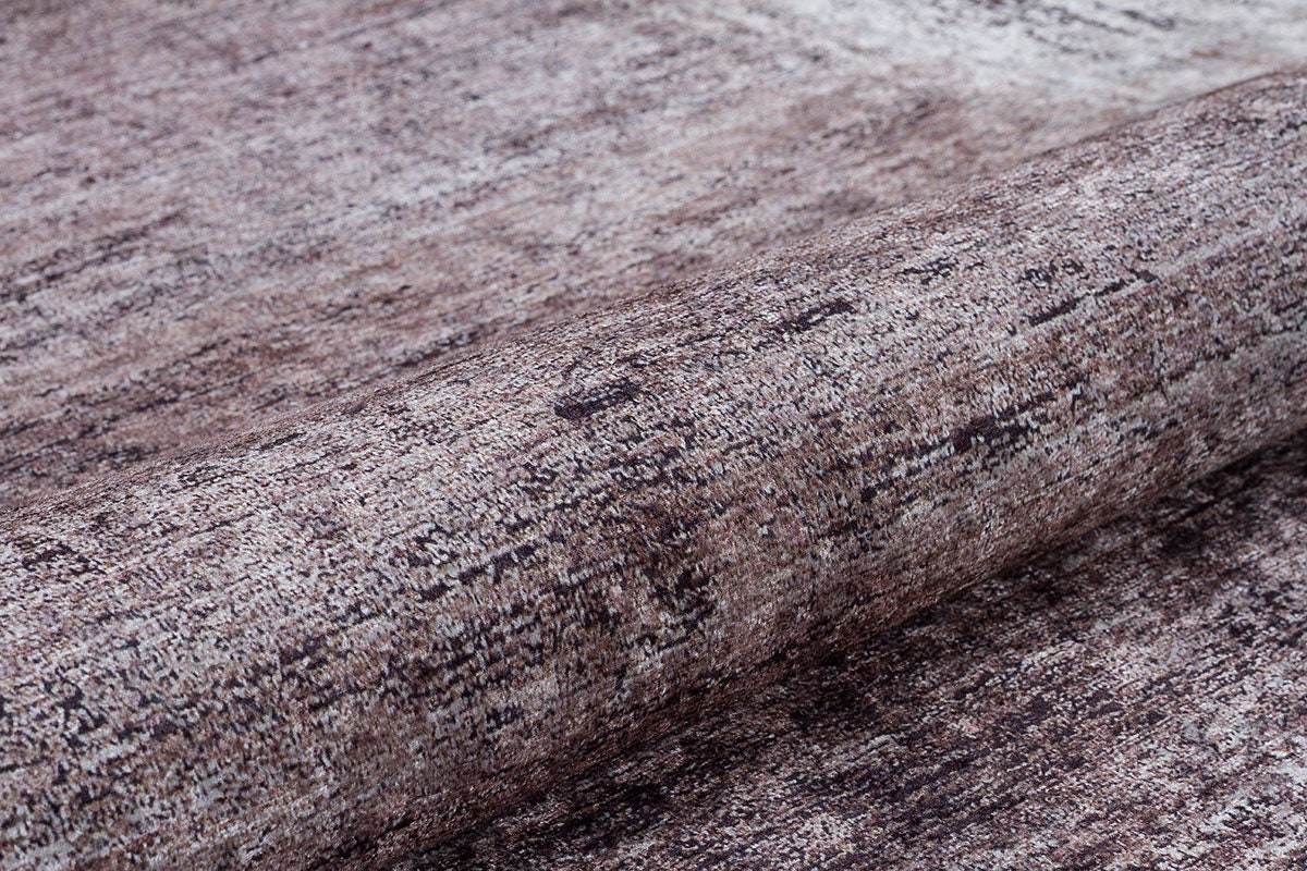 Washable Distressed Vintage Area Rug, Beige Brown Frame, Modern Farmhouse Living Room