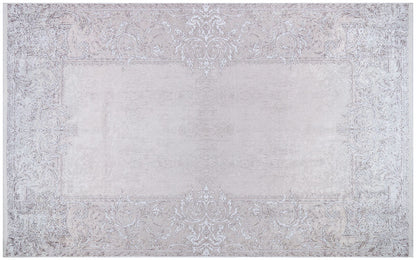 Distressed Vintage Turkish Style Area Rug – Machine Washable Cream Beige Carpet