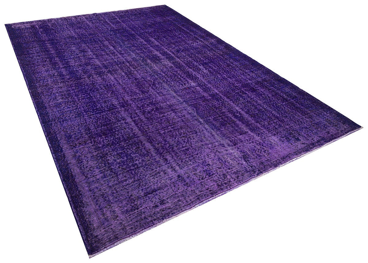 Vintage Turkish Wool Rug (7x10 ft): Handmade Anatolian Persian Design