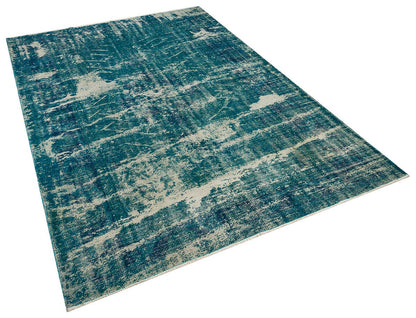 Vintage Turkish Wool Rug (5.6x8.5 ft): Handmade Anatolian Bohemian Area Rug