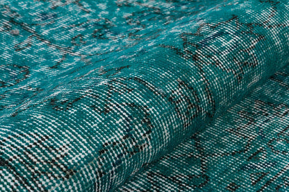 Vintage Turkish Wool Rug (4.8x7.7 ft): Handmade Anatolian Bohemian Area Rug