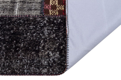 Handmade Wool Patchwork Turkish Rug - 2.6x9.8 ft Bohemian Area Rug