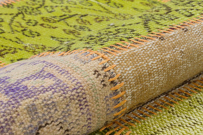 Handmade Patchwork Wool Turkish Rug: Bohemian Area Rug (5.6x7.9 ft)