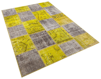 Handmade Wool Patchwork Turkish Rug - 5.4x7.9 ft