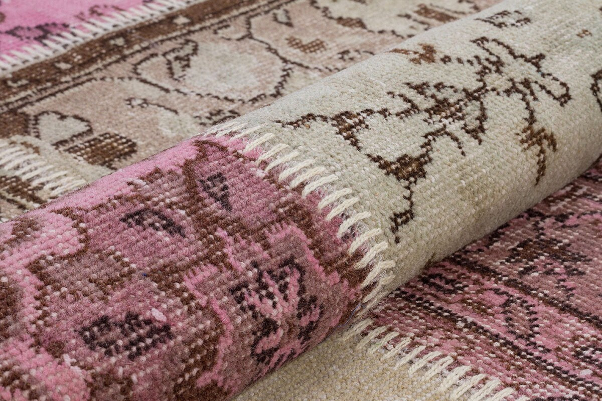 Handmade Turkish Patchwork Rug: Bohemian Wool Area Rug (6.6x9.4 ft)