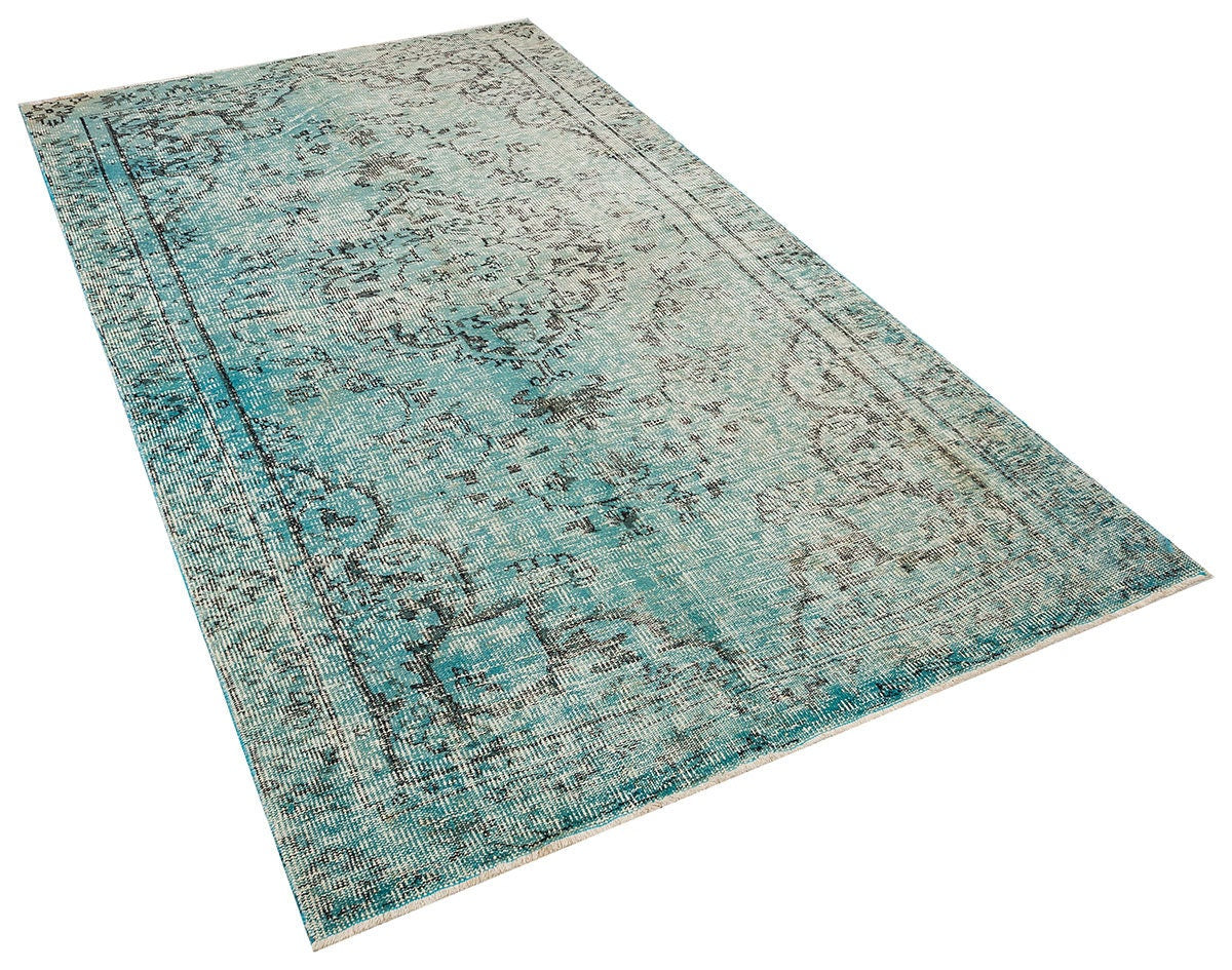 Vintage Turkish Wool Rug (4.9x8.9 ft): Anatolian Bohemian Area Rug