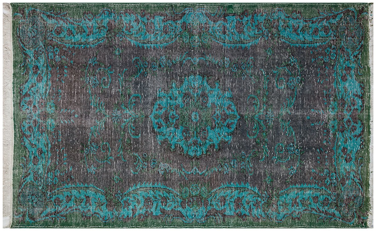 Vintage Turkish Wool Rug (5.2x8.3 ft): Handmade Anatolian Area Rug