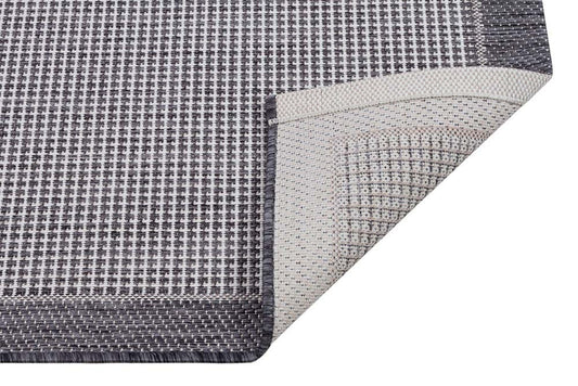 Washable Silver Jute Rug: Plain Outdoor/Indoor Carpet