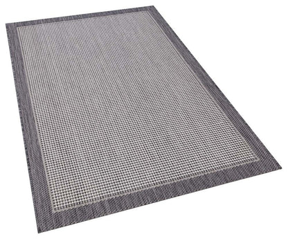 Washable Silver Jute Rug: Plain Outdoor/Indoor Carpet