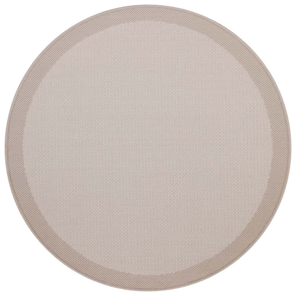 Washable White Jute Rug: Bohemian Outdoor/Indoor Circle Carpet