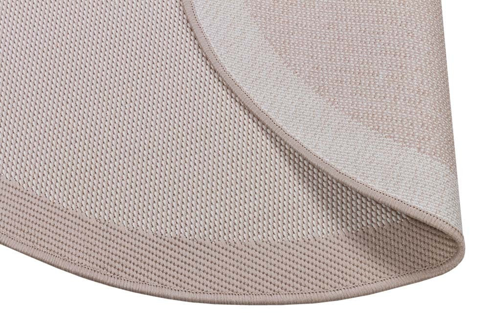 Washable White Jute Rug: Bohemian Outdoor/Indoor Circle Carpet