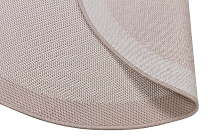 Washable White Jute Rug: Bohemian Outdoor/Indoor Circle Carpet